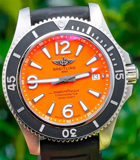 breitling superocean orange face|breitling superocean for sale.